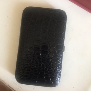 Alligator Leather Faux Black Cigarette Case